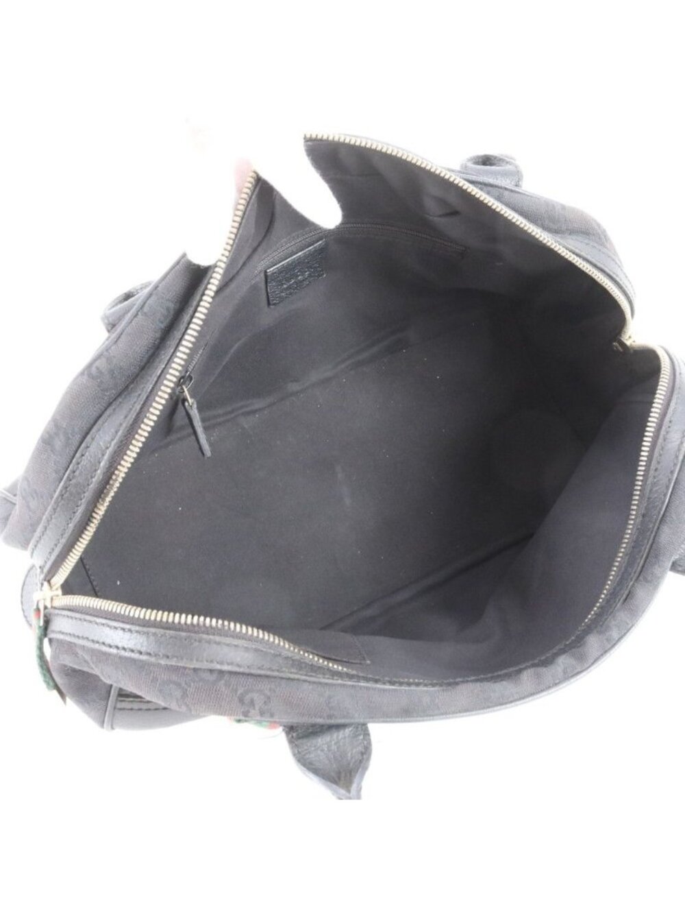 Gucci Principe GG Canvas Leather Tote Shoulder Hand Black - Picture 7 of 9